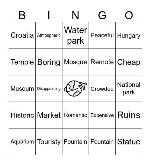 WORTH A VISIT! Bingo Card