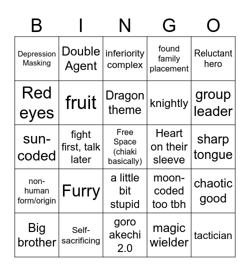 maya trope bingo Card