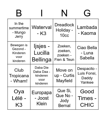 Burendag 2024 Bingo Card
