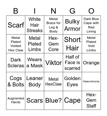 Machine Herald Bingo Card