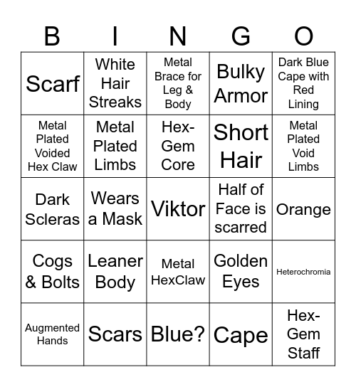 Machine Herald Bingo Card