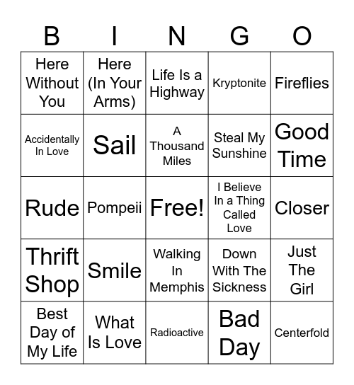 So Bad It’s Good Bingo Card