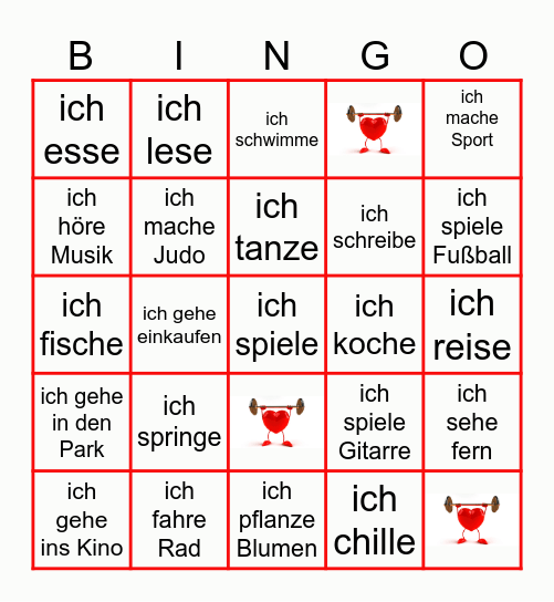 Freizeit Bingo Card