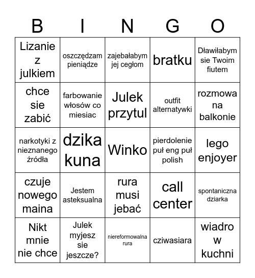 Marta bingo Card