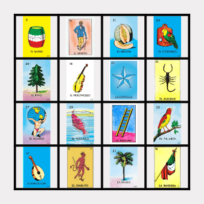 Loteria Bingo Card