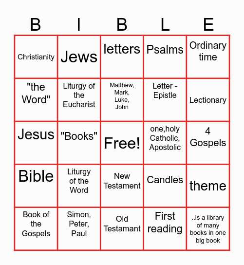 Review Bingo Card