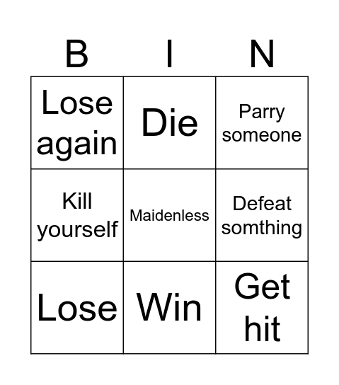 Nig Bingo Card