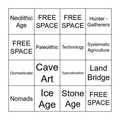 VOCAB BINGO Card