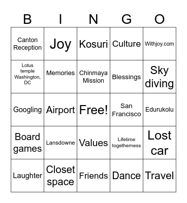 AVINAVI2024 Bingo Card