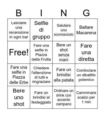 Francesco Birthday Bingo Card