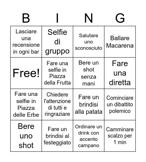 Francesco Birthday Bingo Card