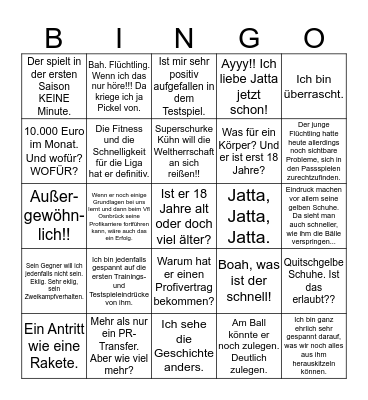 Bakery Jatta Bingo Card