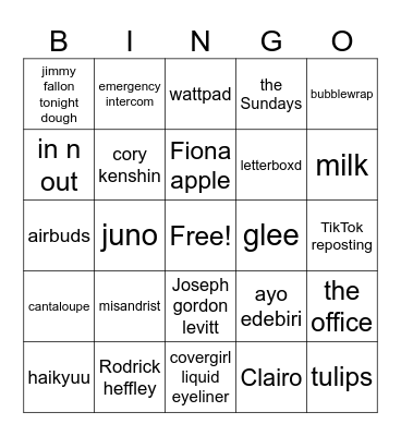 BIRTHDAY BINGO!!!!! Bingo Card