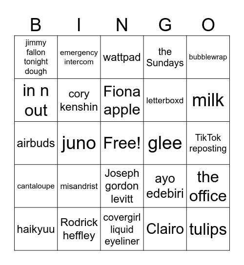 BIRTHDAY BINGO!!!!! Bingo Card