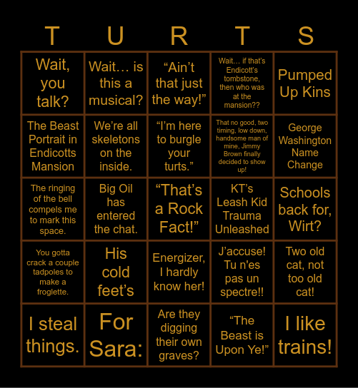 Over The Garden Wall Bingo Card