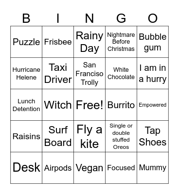 FINGERSPELLING Bingo Card