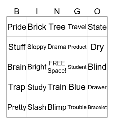 Bingo for Blends Bingo Card
