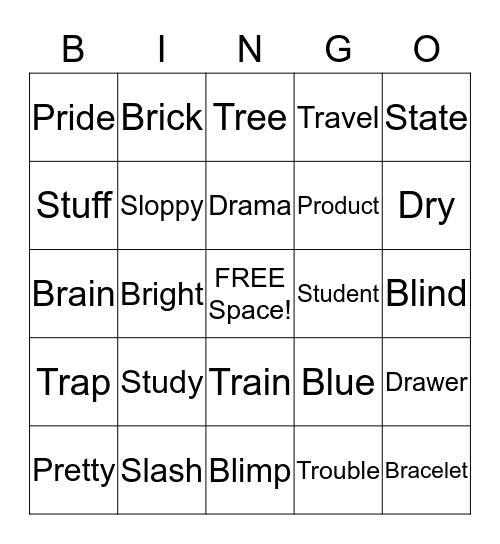Bingo for Blends Bingo Card