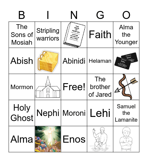 Scripture Hero Bingo Card