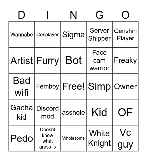 Discord Bingo Card