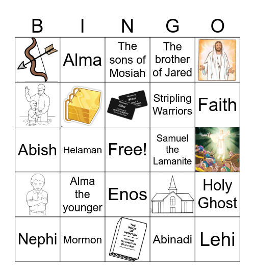 Scripture Hero Bingo Card