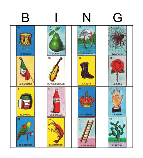 DIY Loteria Bingo Card