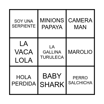 BINGO MUSICAL Bingo Card