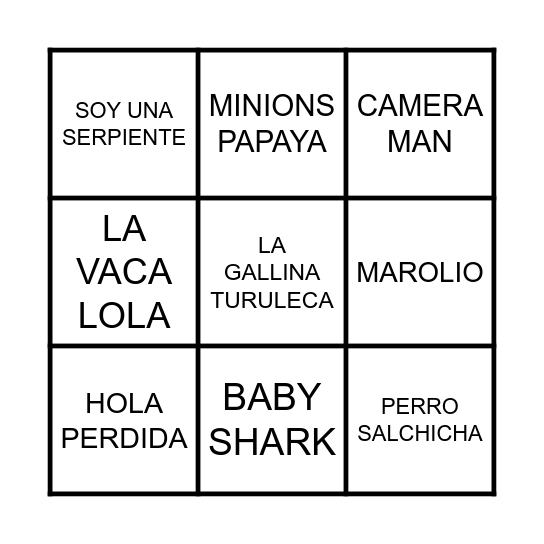 BINGO MUSICAL Bingo Card