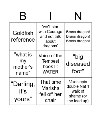 Tlovm 3 Bingo Card