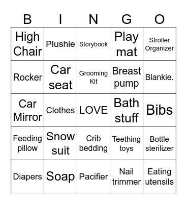 A little pumpkin needs... Bingo Card