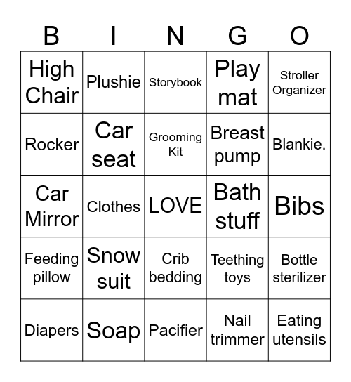 A little pumpkin needs... Bingo Card