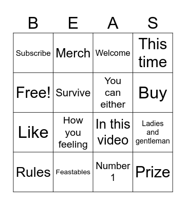 Beastiality Bingo Card