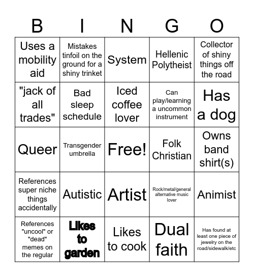 BARLEY Bingo Card