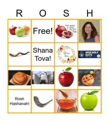 Rosh Hashanah Bingo Card