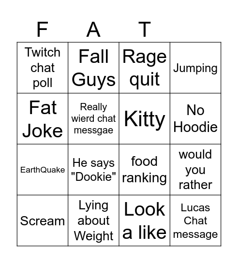 CaseOh Bingo Card
