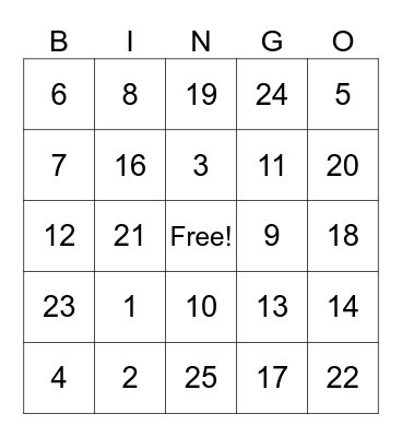 Anglo Singapore Leadership Training Bingo Card
