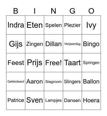 Yo jo bingo Card