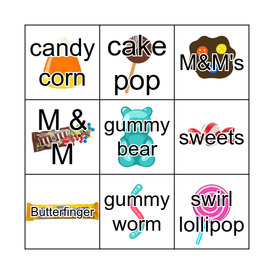 Candy Bingo Card