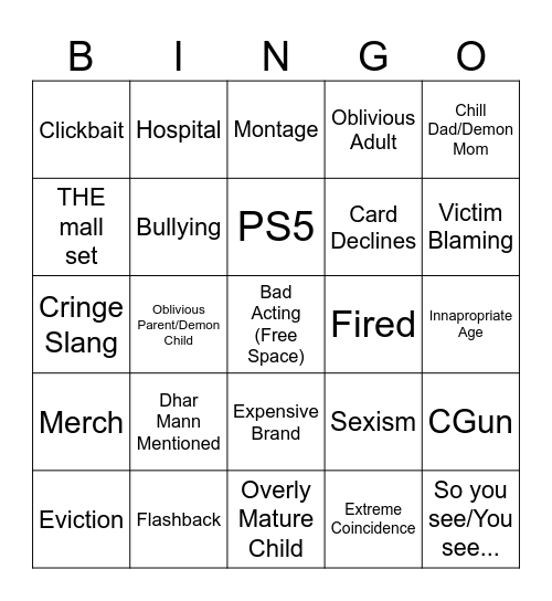 AAUAUAGHHH Bingo Card