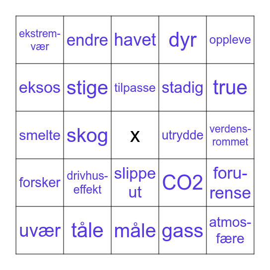 Microsoft Word  Bingo Card