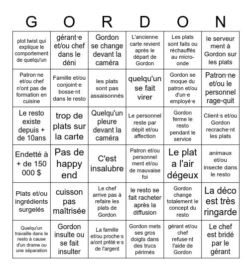 24H en Enfer (US) Bingo Card