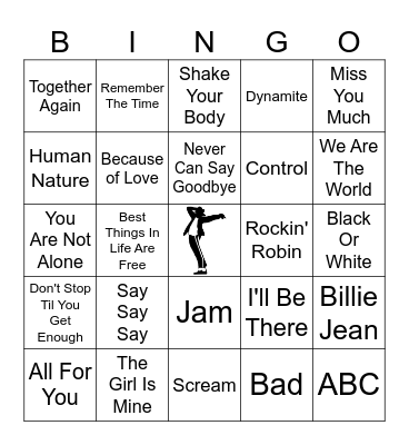 All Jacksons, All The Time! Bingo Card