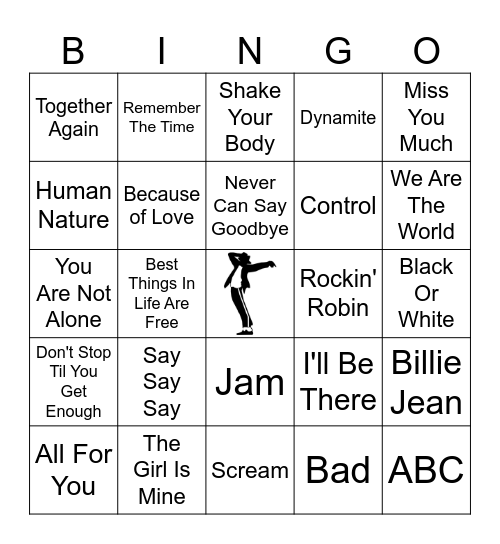 All Jacksons, All The Time! Bingo Card