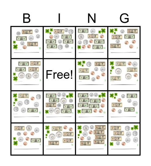 Lucky $ Bingo! Bingo Card