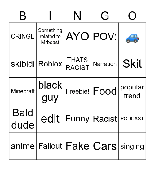 TG35 BINGO Card