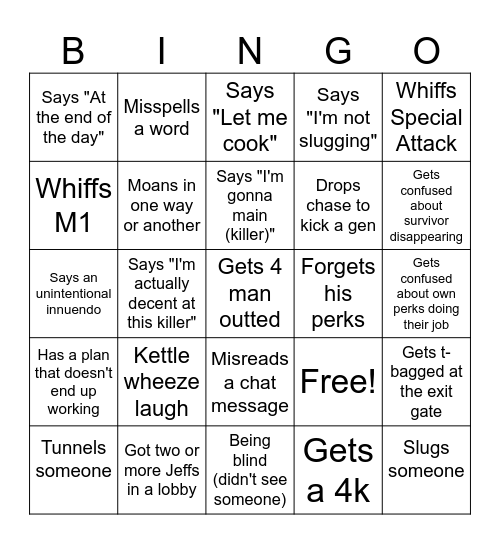 Syngdx Bingo Card