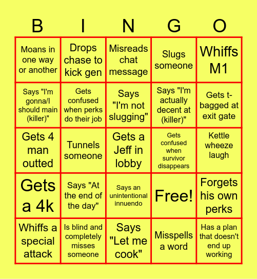 Syndgx Bingo Card Bingo Card