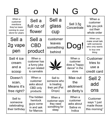 Bongo Bingo Card