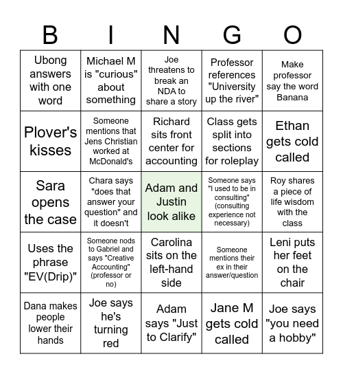 IO BINGO Card