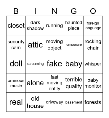 Something Bingo Card